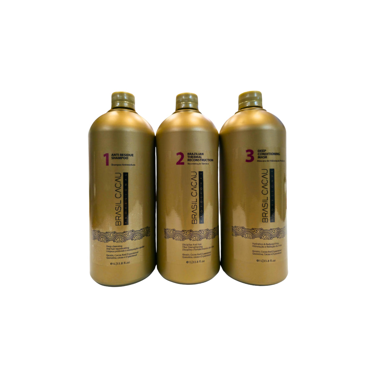 ALISADO BRASIL CACAU DORADO 3P 1000ML EVERGLAM