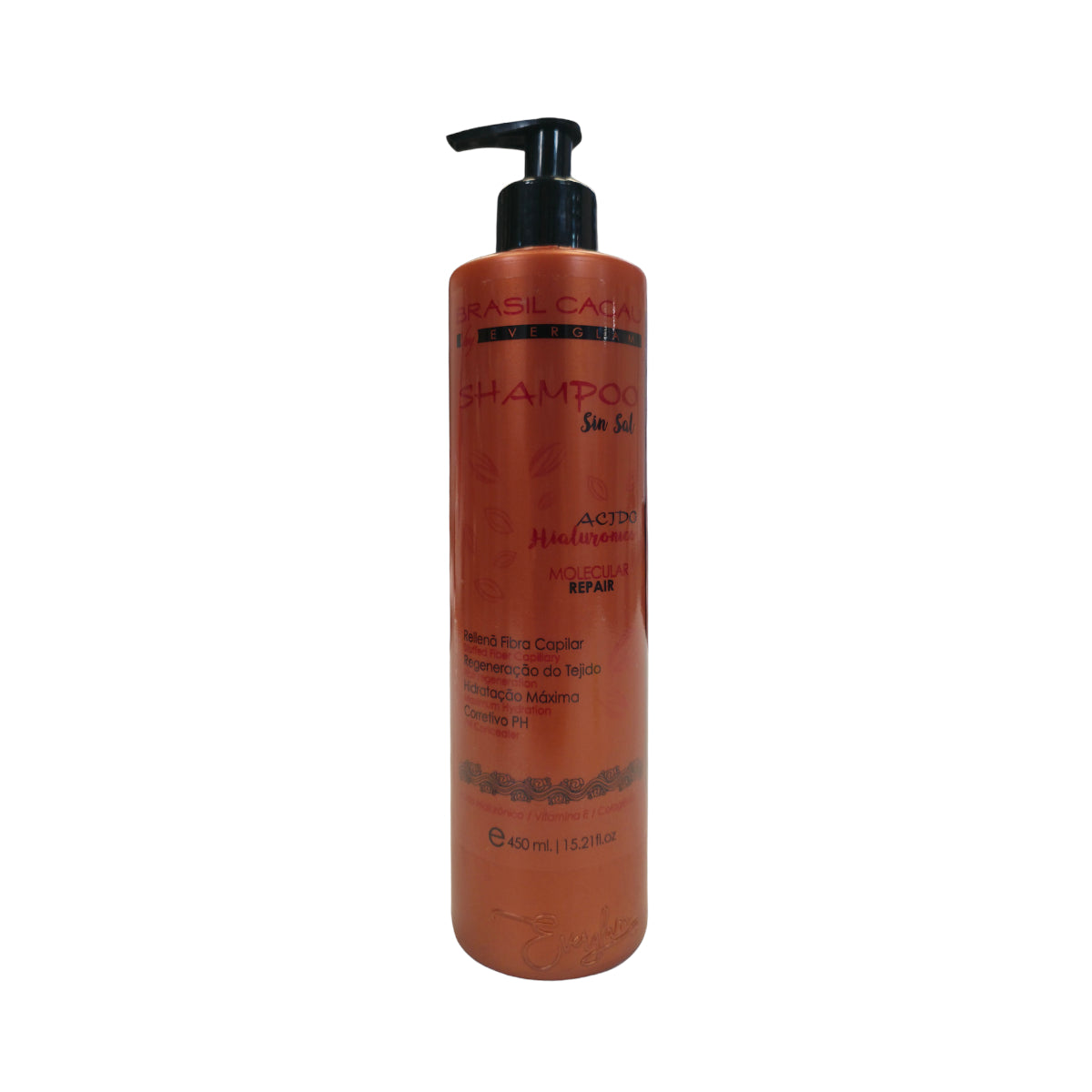 SHAMPOO BRASIL CACAO ACIDO HILAURONICO 450ML EVERGLAM